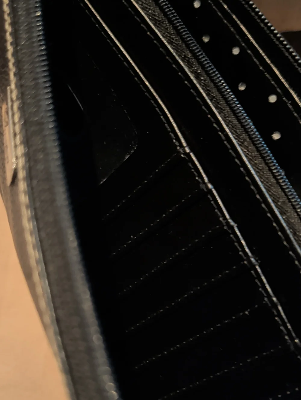 Buxton Black Leather Wristlet Clutch